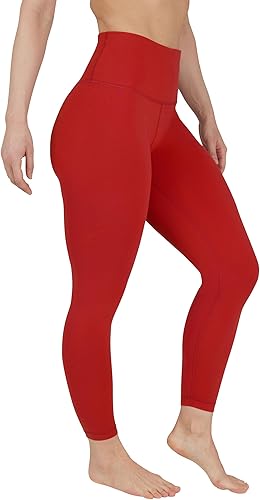 Miniatura 8 de 90 Degree By Reflex - Leggings de yoga, con cintura alta y largo hasta el tobillo, tejido Power Flex , control de abdomen