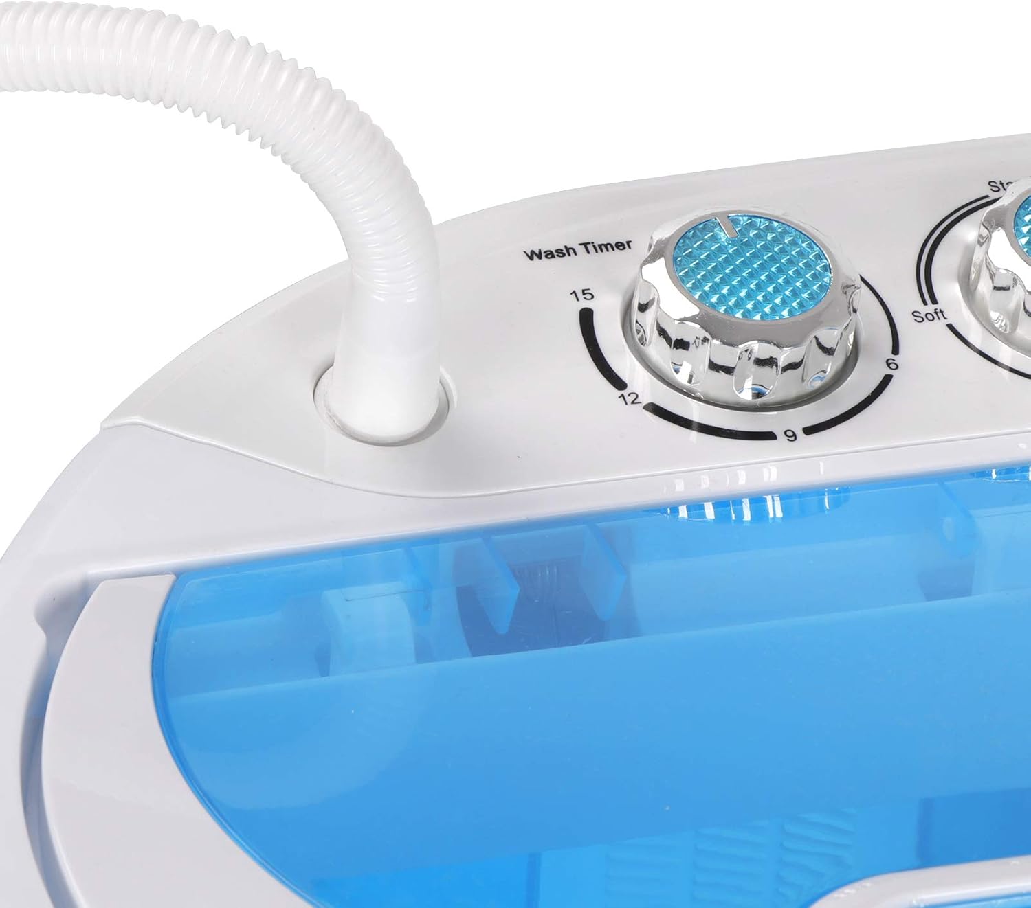 SUPER DEAL Portable Washer 9.9lb Mini Compact Twin Tub Washing Machine Laundry Machine Top Load Spinning and Washing Combo 6.57 FT Inlet Gravity Drain Hose