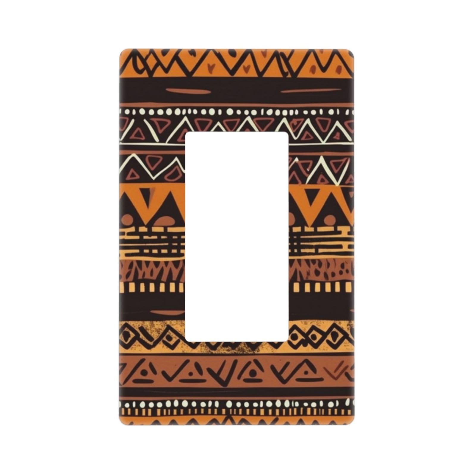 Decorator Wall Plate 1 Gang Light Switch Covers Decorator Receptacle Outlet Covers African Mud Cloth Tribal Wall Plates for Electrical Outlets Plug Cover Single Rocker Switch Plates