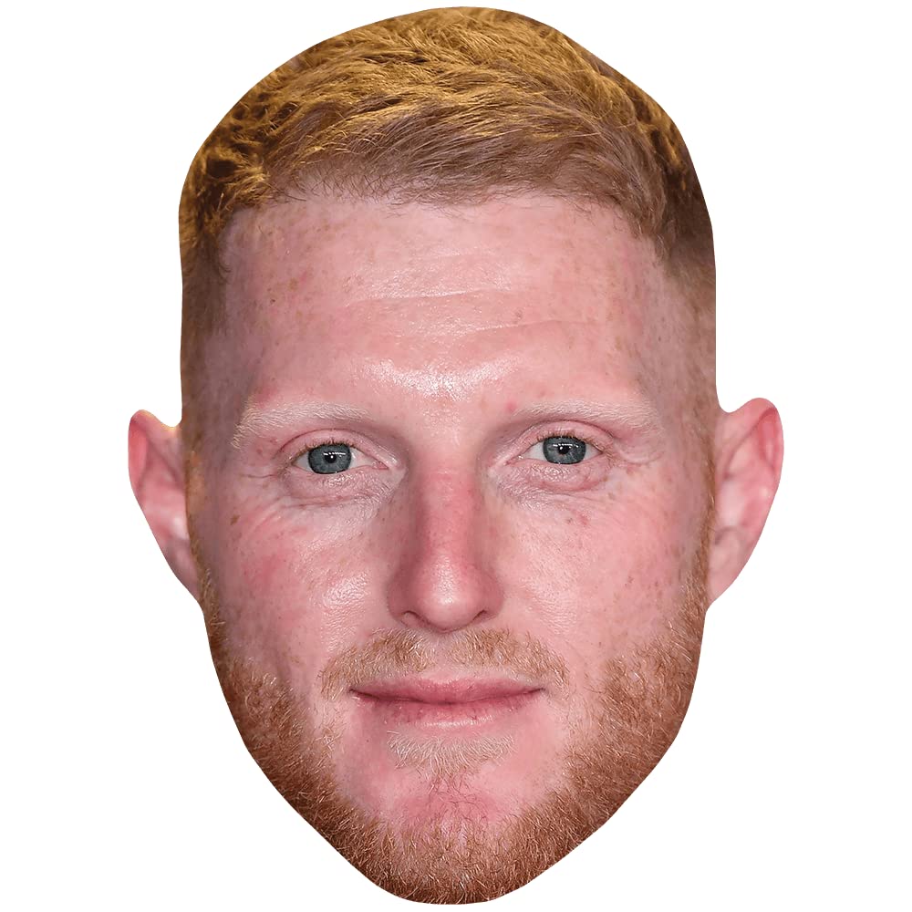 Ben Stokes (Beard) Celebrity Mask, Flat Card Face, Fancy Dress Mask