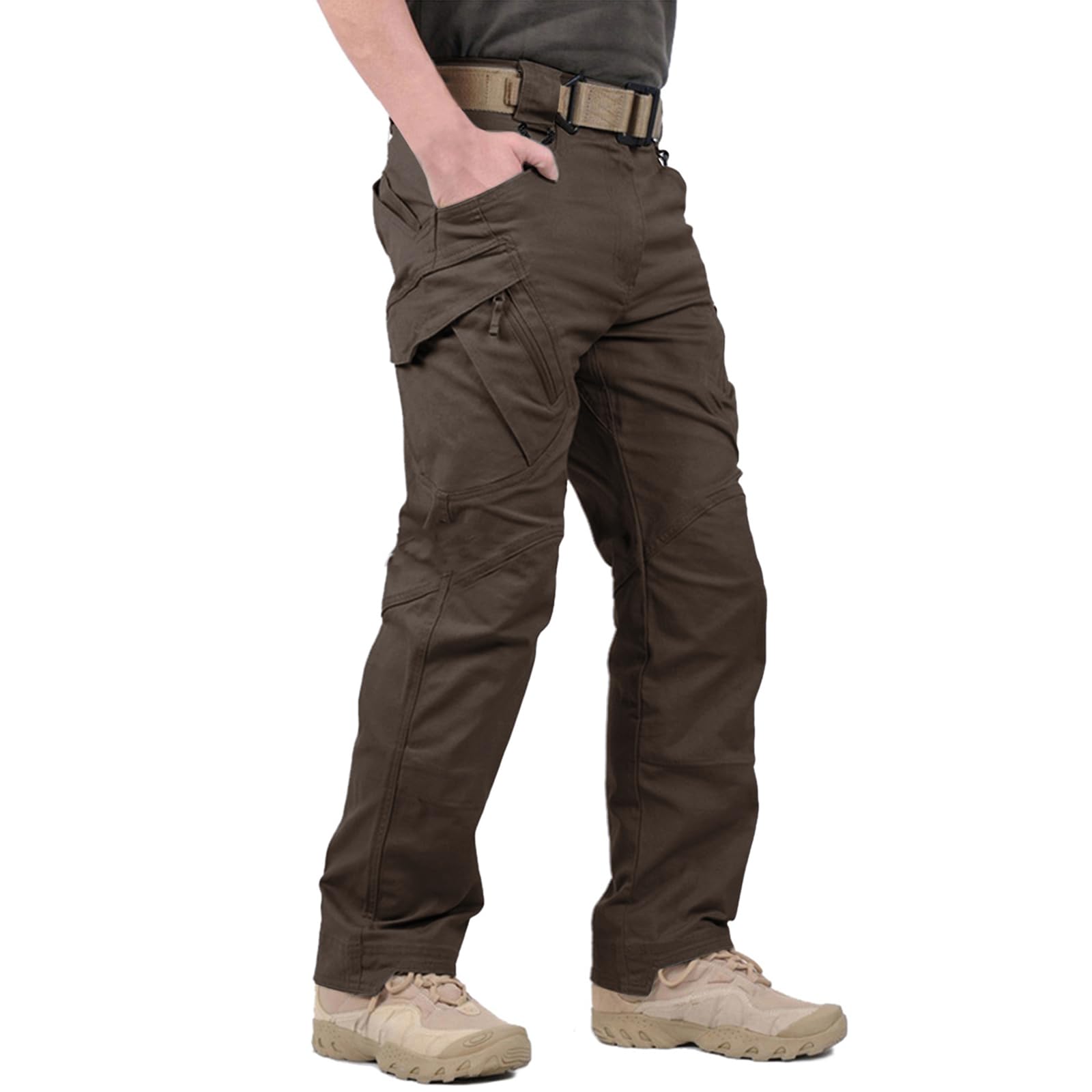 Hiwise Men's Ripstop Tactical Pants Water Resistant Stretch Cargo Pants Lightweight EDC Hiking Work Pants