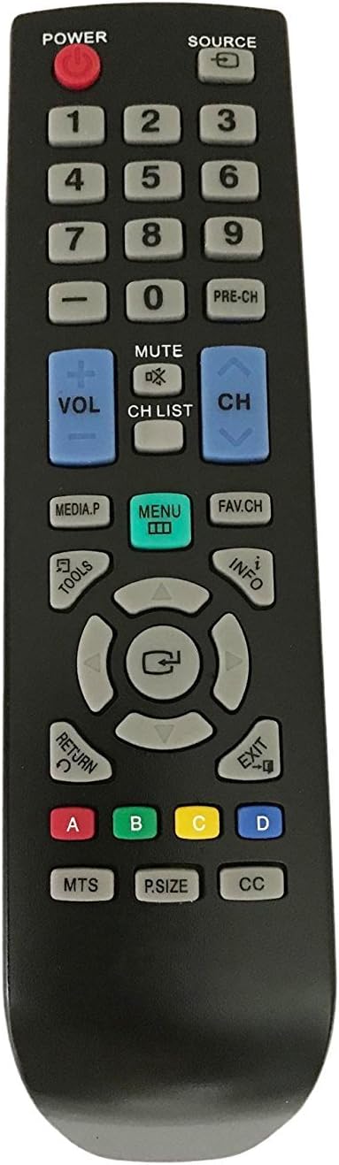 Replacement Remote Control for Samsung PN51D430 LN40E550F7FXZA UN19D4003BFXZA PN43D440A5D PN51D430A3DXZA Smart LED TVs
