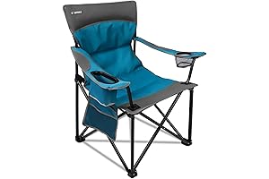 Oversized Portable Camping Chairs, Collapsible Outdoor Chairs with Bungee Support for 300LBS