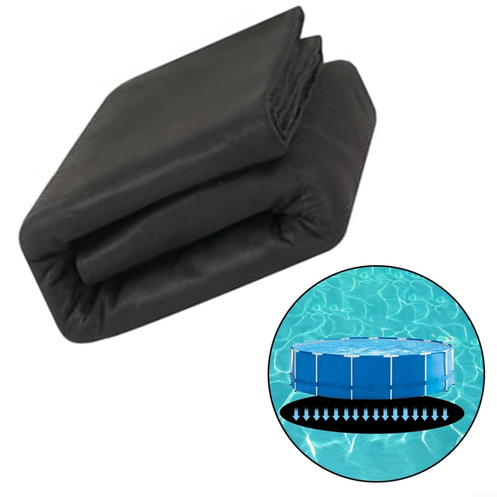 FACAIIO Tapis de piscine rond de, tapis piscine epais pour villa, cour, pour villas de loisirs 5.5 m