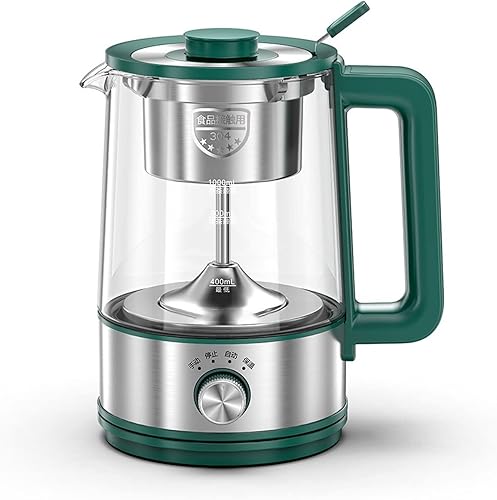 WJHSPkfj Espresso Machine Drip Coffee Pot of Domestic Portable Steam Coffee Pot Small Glass Mocha Coffee Pot Pot Color Green