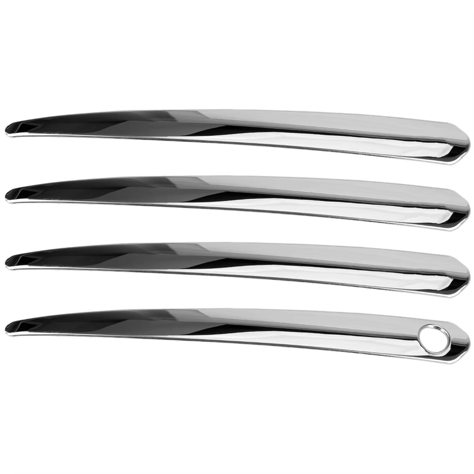 Cewsuio One Color Door Handle End Caps Compatible With Toyota For Highlander 2020-2023 For Rav4 2019-2023 1Set Exterior Door Handle Trim Strip Cover Stainless Steel
