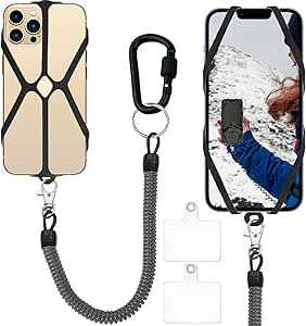 Amazon.com: Cell Phone Lanyard, Phone Lanyard Tether with Patch, 2 in 1 ...