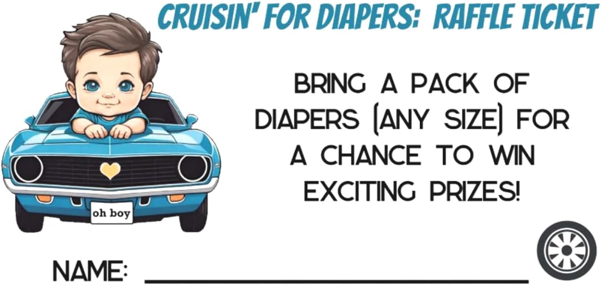 Classic Boy Blue Race Car Baby Shower Invitation Bundle: 20 Fill-In Invitations, Baby Book & Diaper Raffle Tickets