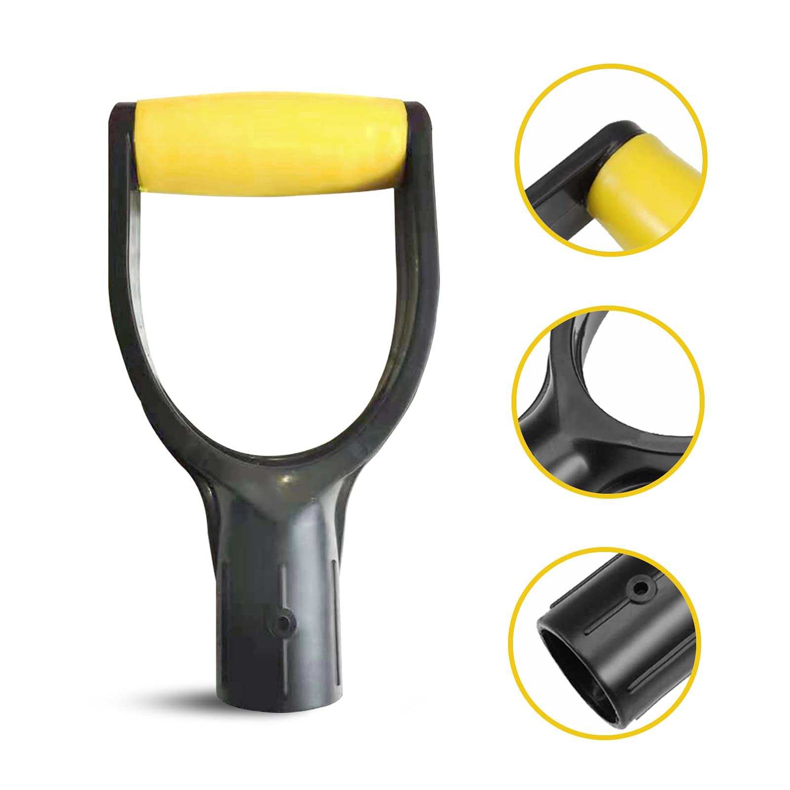 D Grip Shovel Handle - Yellow, 32mm -3