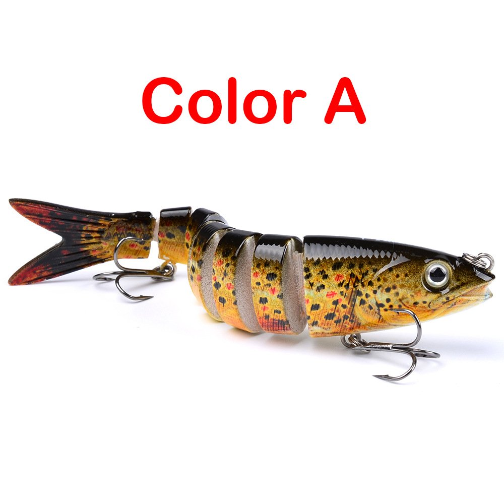 CHSEEO Leurre De Pêche Multi-articulé 10 Cm – 15,5 G, Swimbaits Dur, Yeux 3D, Pour Eau Douce Et Mer