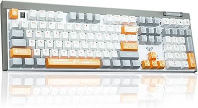 AULA F3050 Full-Size Mechanical Gaming Keyboard - Wireless RGB Backlit Keyboard with Tactile Mechanical Red Switch, Hot Swappable Mechanical Keyboard, Anti-ghosting PC Gamer Keyboard