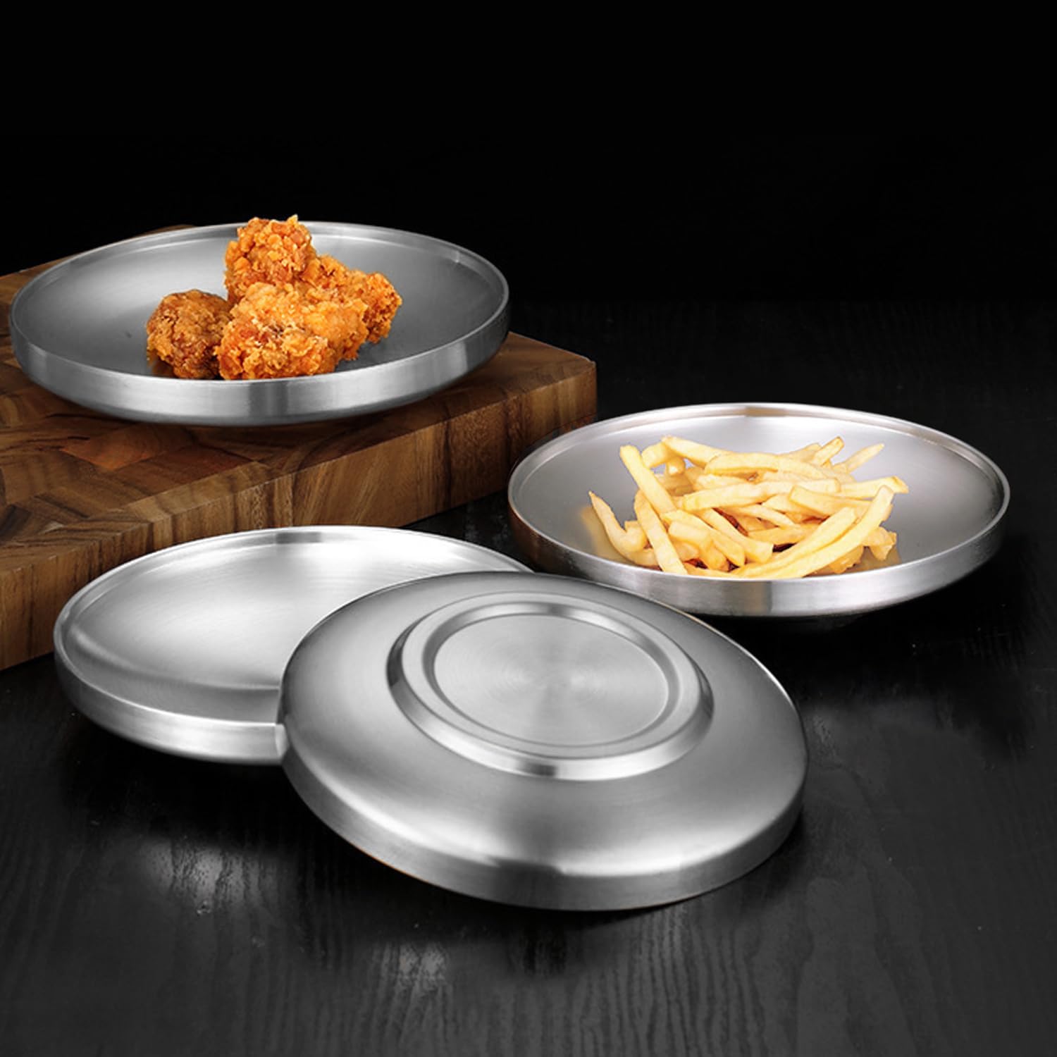 WANBY Edelstahl-Schüsseln 6-teilig - 15,2cm Doppellagig Spülmaschinenfest