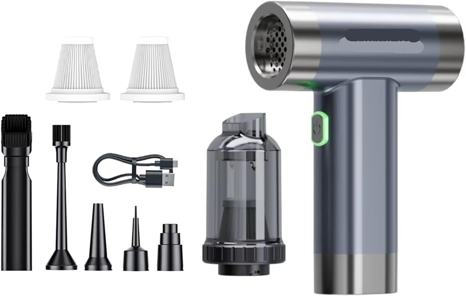 150000RPM Turbofan Powerful Air Blower Mini Jet Fan Brushless Motor Portable Duct Blower Powerful Car Vacuum Cleaner(Pro Grey)