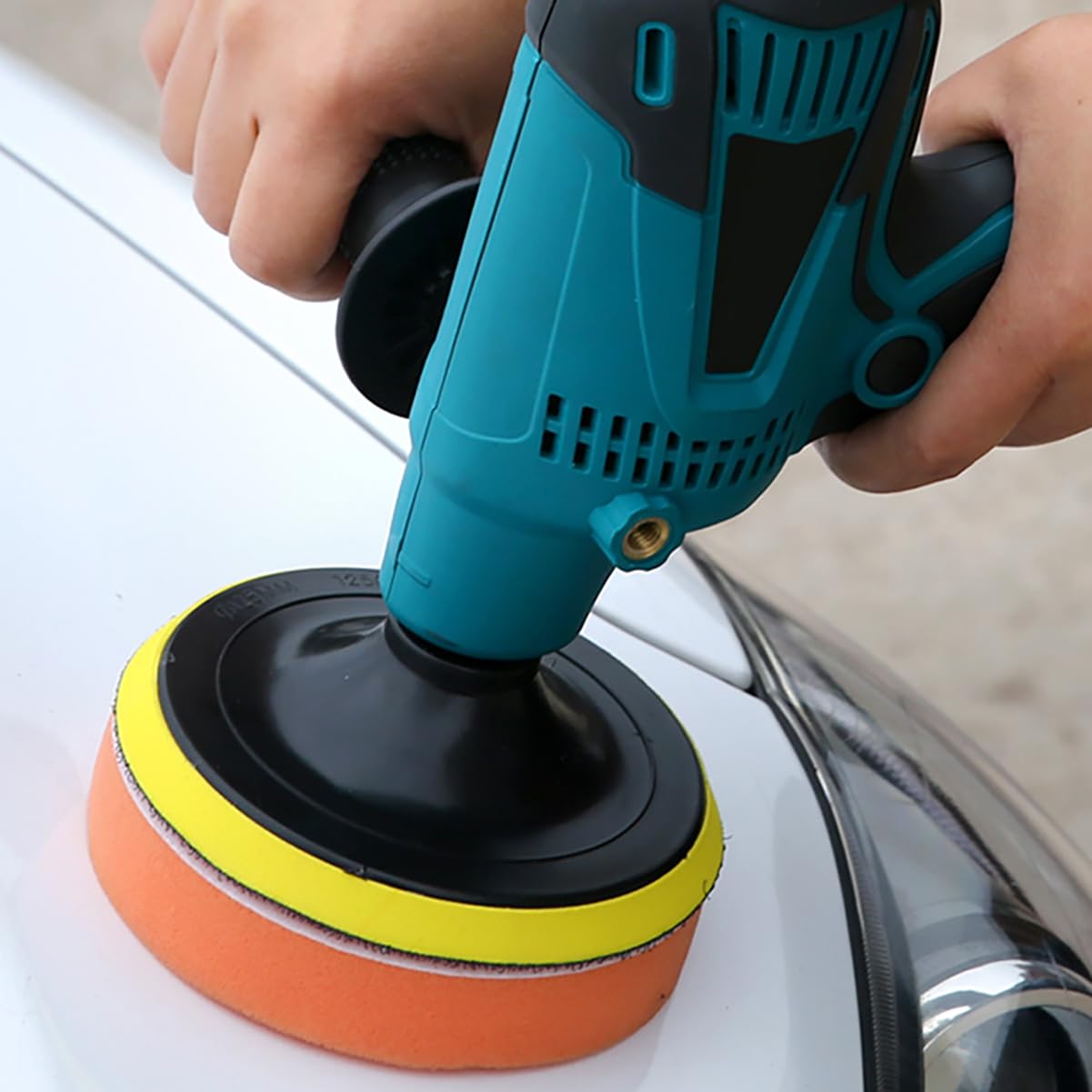 Máquina pulidora de automóviles de 5 Pulgadas, máquina de Encerado, máquina eléctrica de reparación y Sellado de arañazos de automóviles domésticos de 220 V,Set D