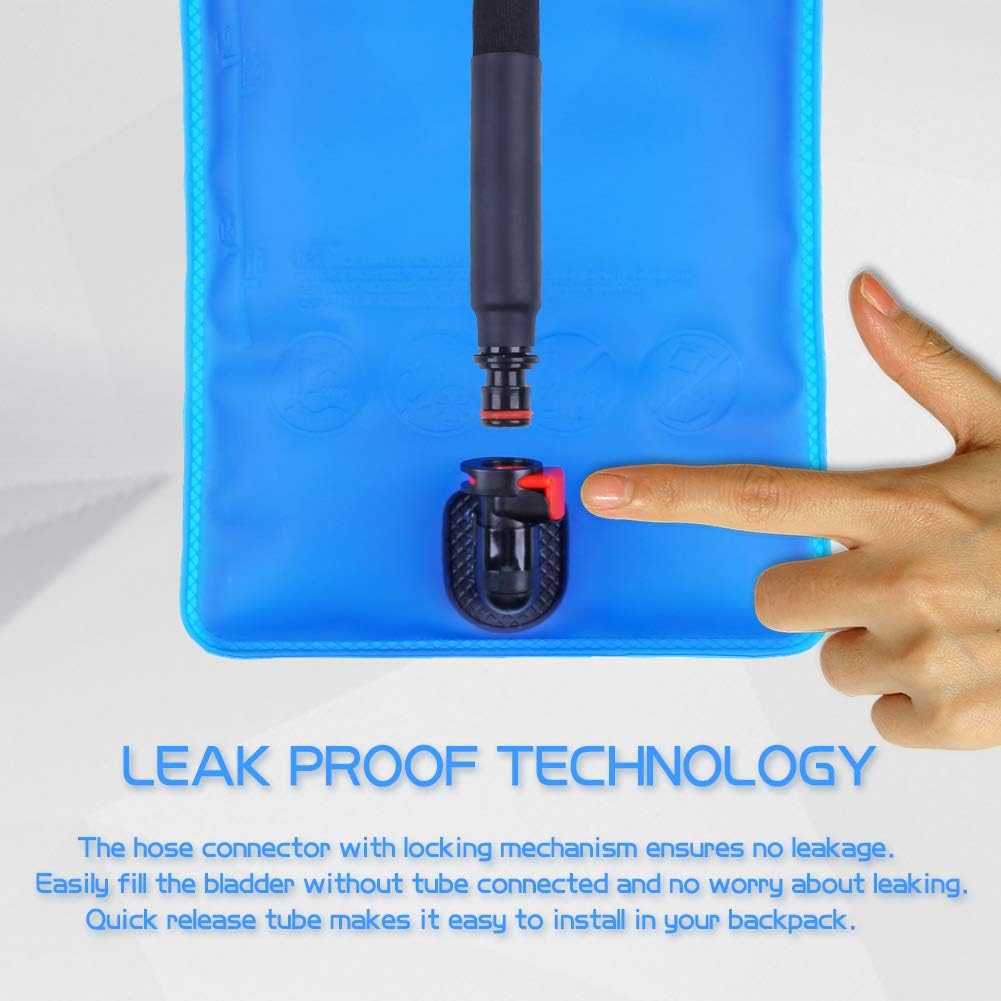 LANNEY 3 L Hydration Bladder 3Liter 100oz Water Bladder Hydration Reservoir Leakproof, Water Storage Bladder Replacement for Pack Backpacks Hiking Camping Running Biking, Insulated Tube, Cleaning Kit : Sports & Outdoors