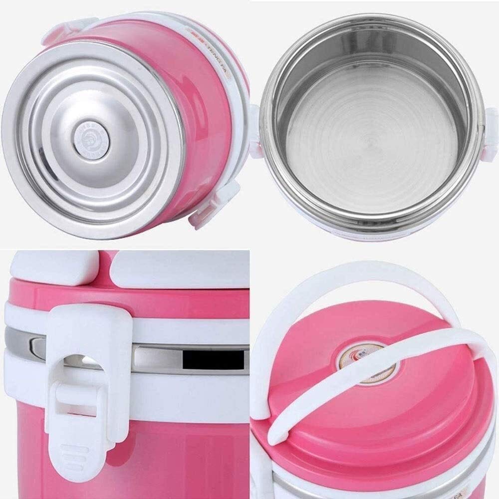 Fiambrera, Fiambrera térmica de acero inoxidable, Contenedor de alimentos con aislamiento de doble capa Frasco 1L A prueba de fugas Bento Box Sopa Frascos de almuerzo para comida caliente Disfrute d