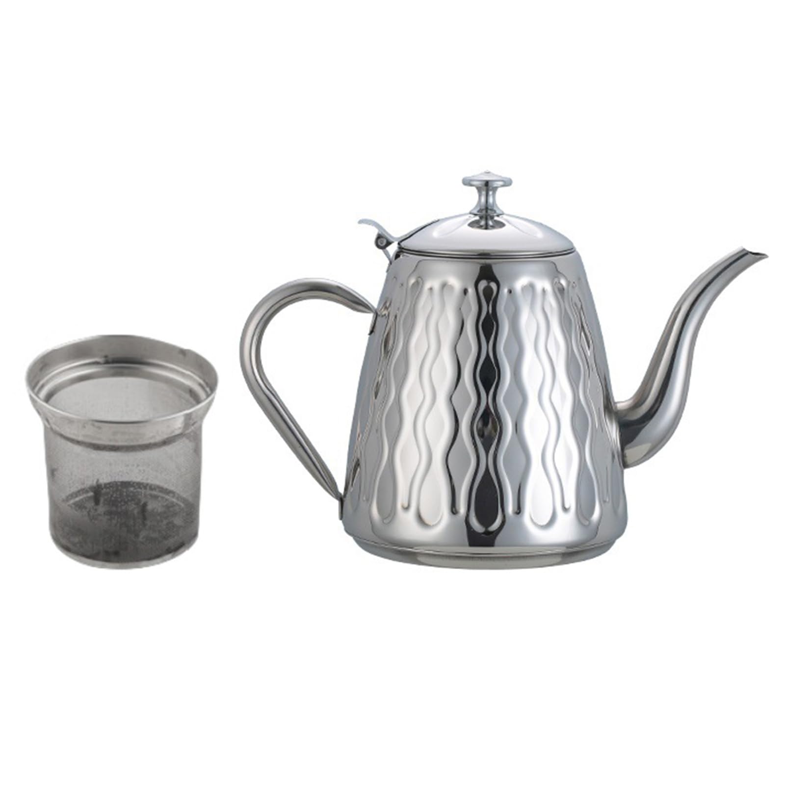 Elnwnnkc Large Teas Kettles Cold Kettle Juices Container Water Pots Stainless Steel Texture Serving Teapot for Various Occasion Teas Kettle