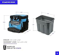 Vista 64 de Titan by Arctic Zone Deep Freeze Cooler - Enfriador de cuerpo duro sin cremallera, aislamiento de congelación profunda, forro de cuerpo duro