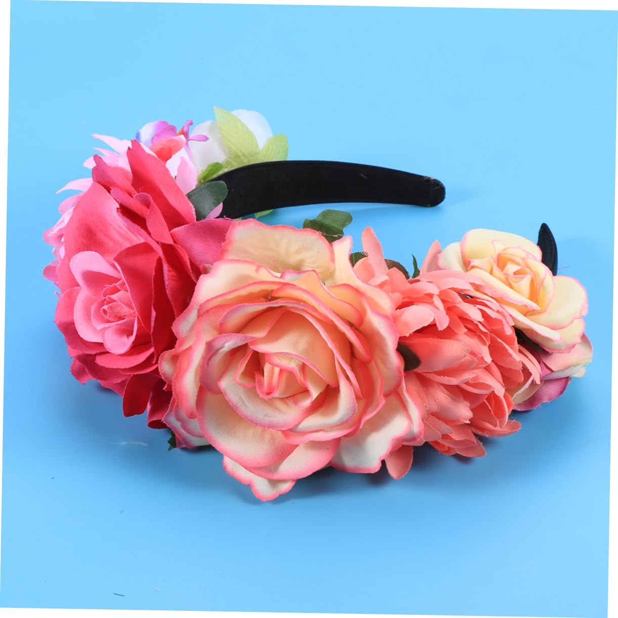 Didiseaon 3piezas Diadema De Flores Artificiales Bohemia Ancha Para Fotografía Vacaciones y