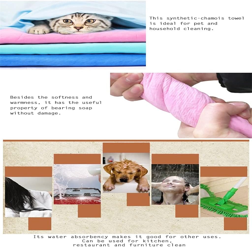 Lepsjgc 【アクセレレーター】 急速吸水ペット犬猫バスタオルソフトクリーニングワイプヘアドライPVA多機能ハウスカーペットタオル