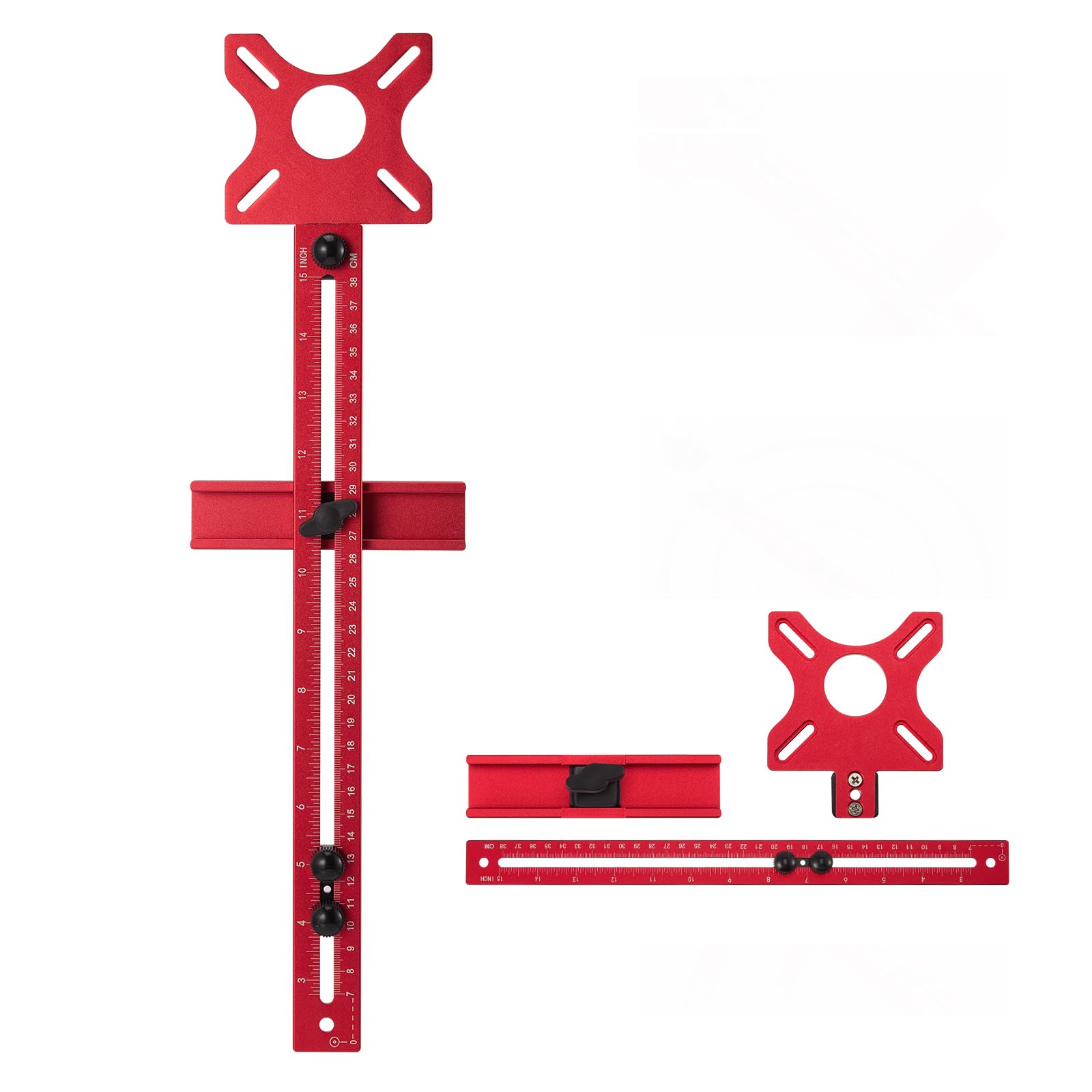 Router Milling Groove Bracket, 4-in-1 Adjustable Aluminum Alloy Router Jig