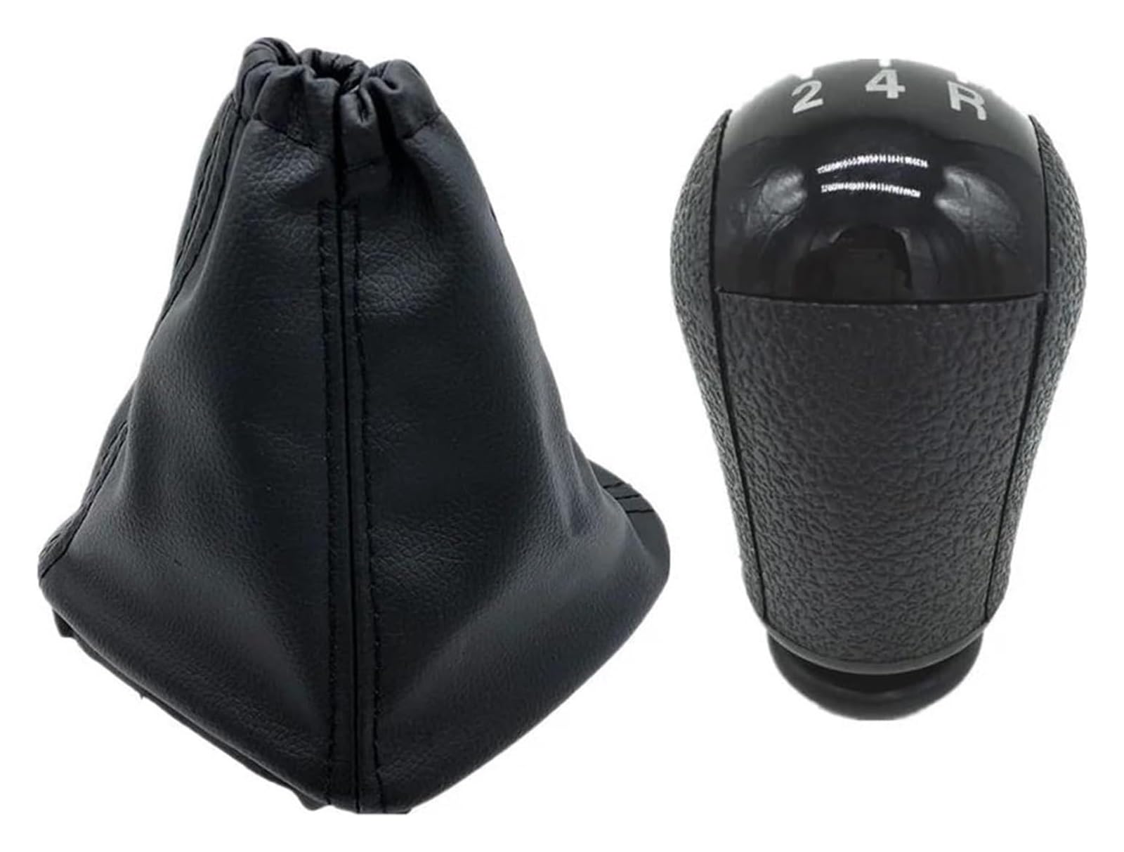 TRASH BIN Car Gear Shift Knob for Transit Van MK7 2006-2013 5 Speed Gear Shift Knob Shifter Lever Gaiter Boot Cover Collar(Black)