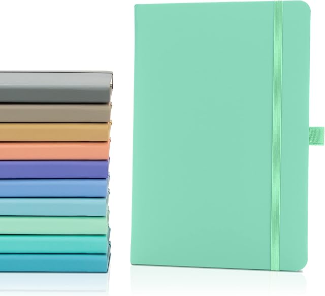 10 x Pastel Pack of Notes London A5 Notebook multipack sets with Lined Pages in a mix of pastel colours, Pen Loop and Expandable Paper Pocket Hardback Journal Note Book Notes (10 x Pastel Bulk Pack)