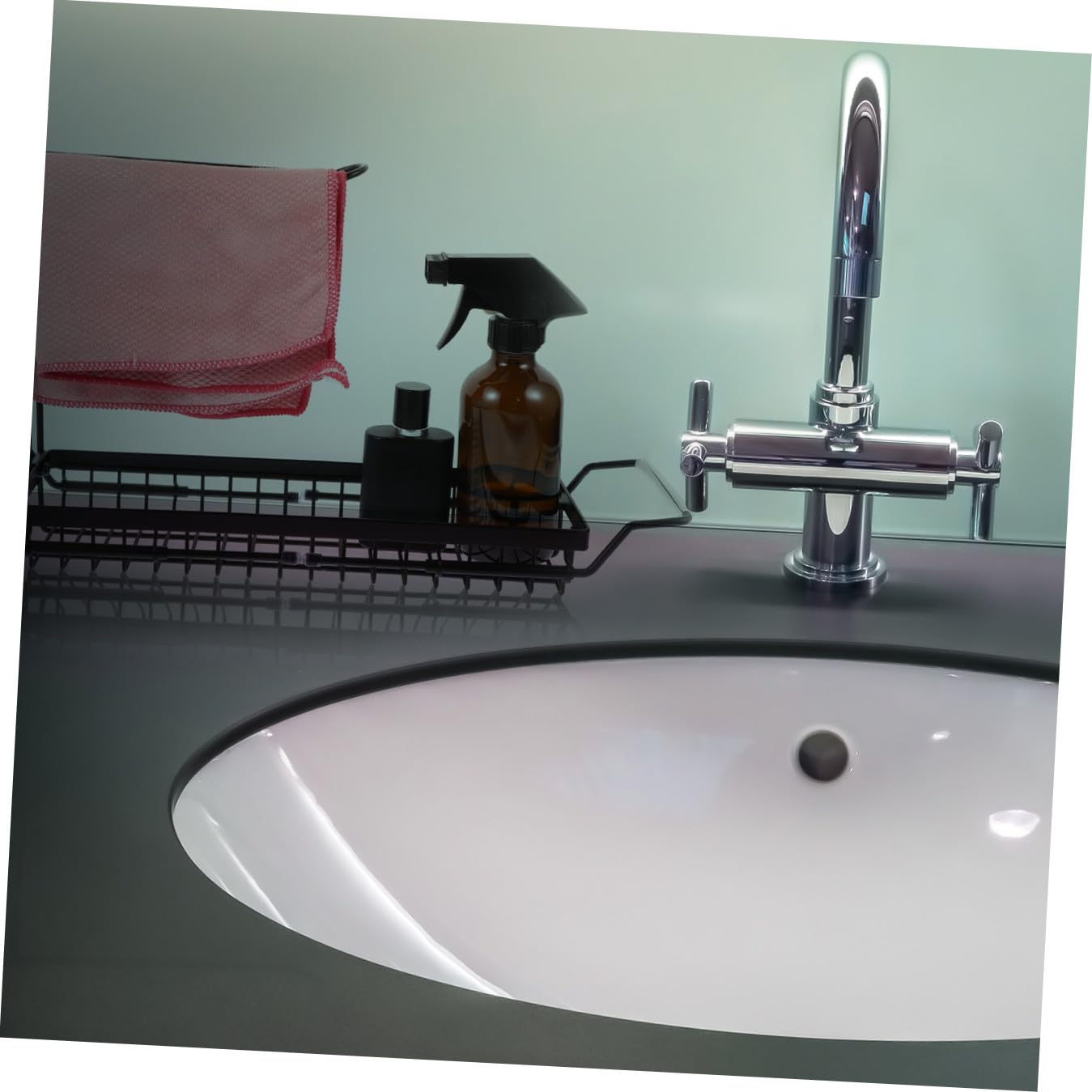 Estante Escurridor de Fregadero de Cocina Extensible 425-54 CM Soporte Inoxidable para Paños y Jabón Cesta Organizadora para Frutas y Verduras 1 Pieza Uso Fregadero