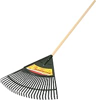 Union Tools 64309 24-Inch Poly Leaf Rake - Lightweight Plastic Tines for Fast Lawn Cleanup