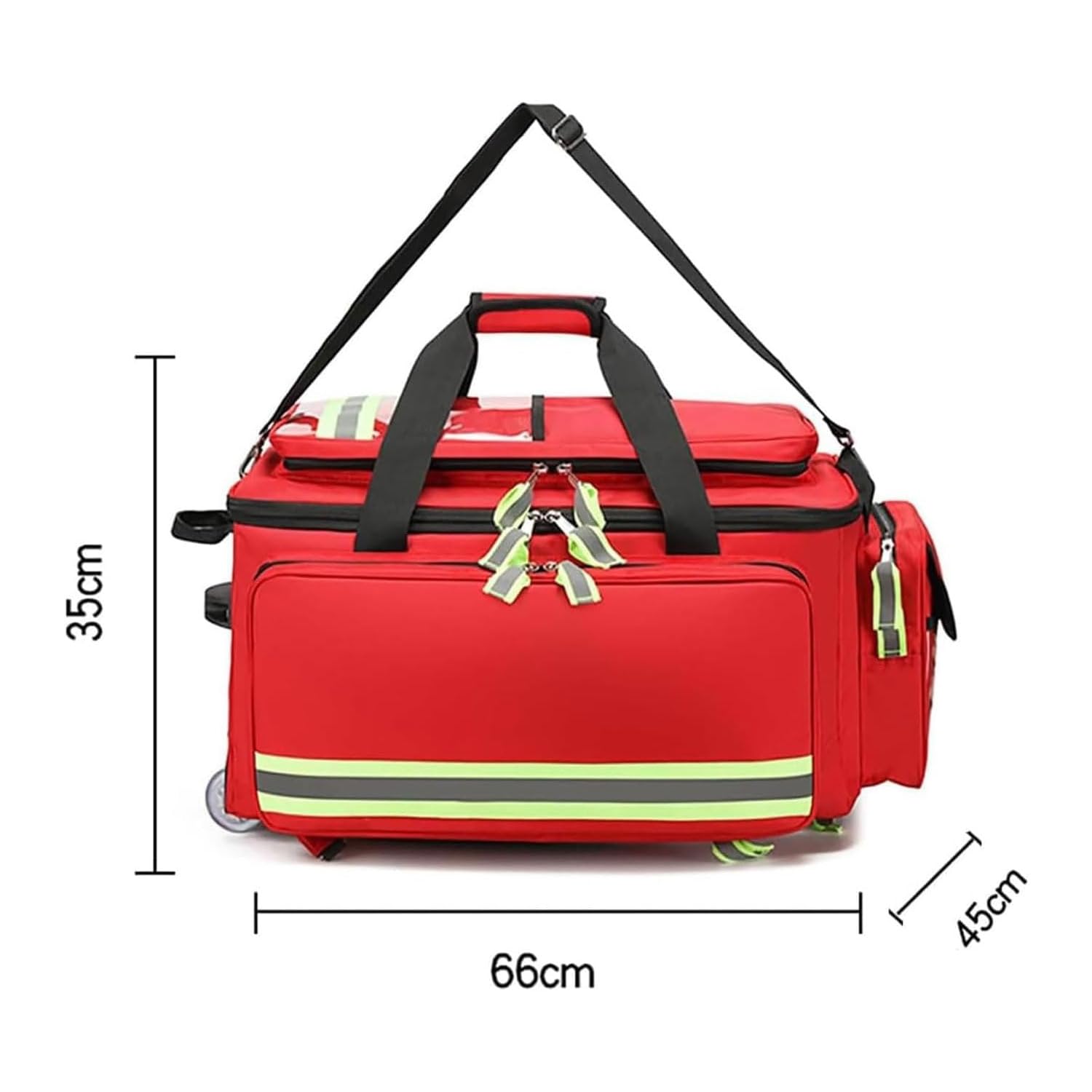 Bolsa De Primeros Auxilios De Gran Capacidad, Bolsa De Almacenamiento para Botiquines De Emergencia Médica, Botiquín Portátil con Compartimentos, Maletín Médico con Ruedas