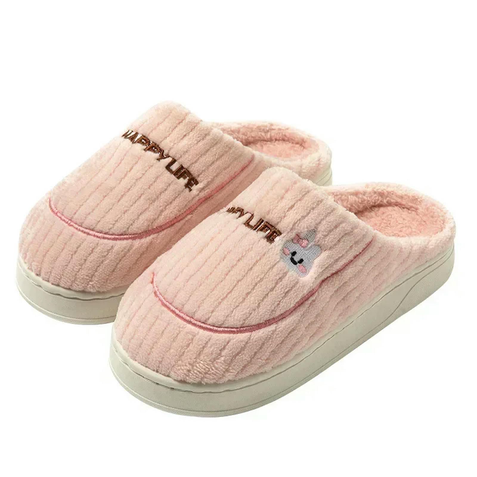 Pantofole Invernali in Cotone Autunno Inverno Short Peluche Calde Calde Casual Indoor Morbido Cotone Pantofole Non Slittamento da Donna E Uomo Coppie Scarpe da Esterno per La Casa-verde-36-37
