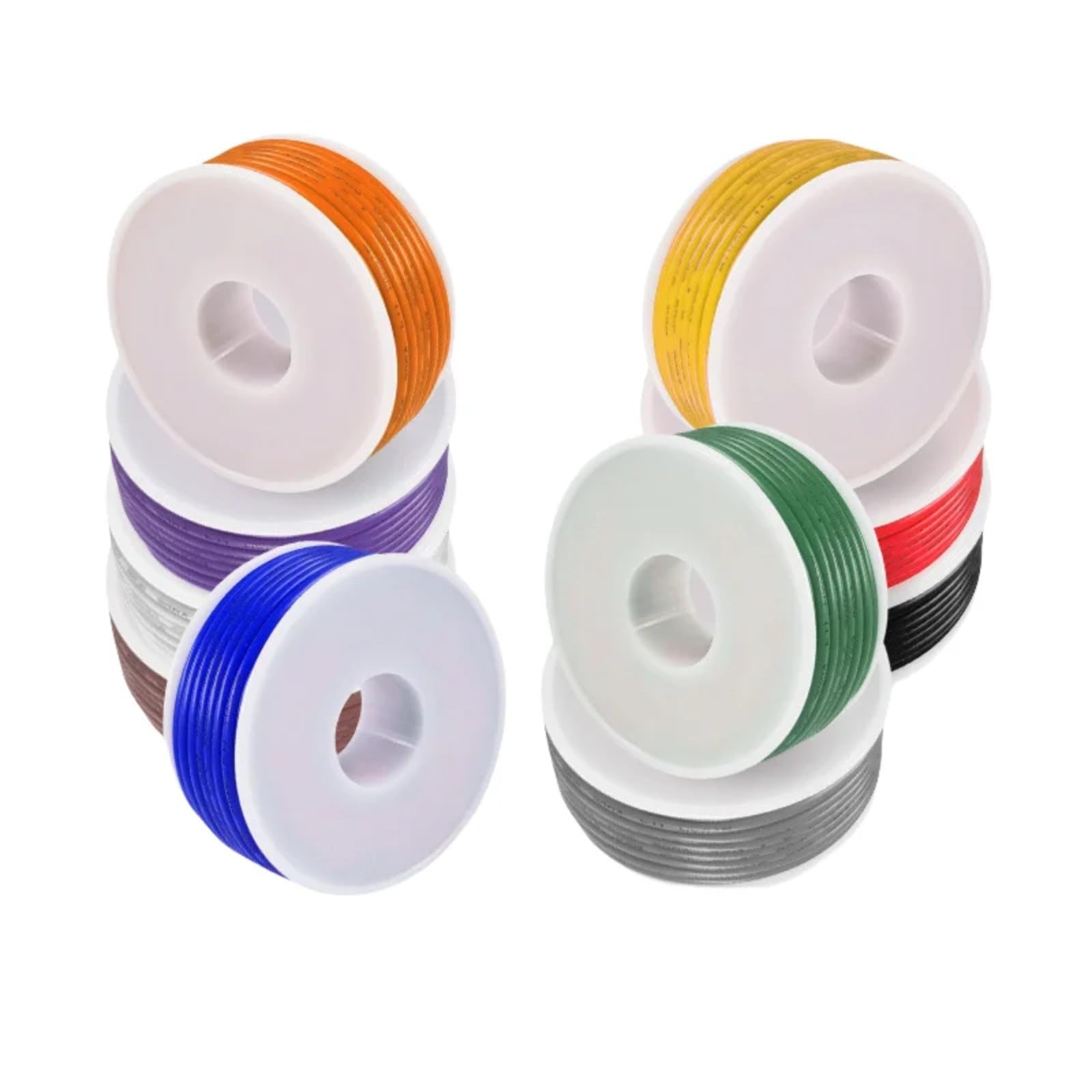 30/28/26/24/22/20/18/16AWG Twisted Cable 5 Color Mixer Kit (Boxed 1; 20AWG x10m x5 roll)
