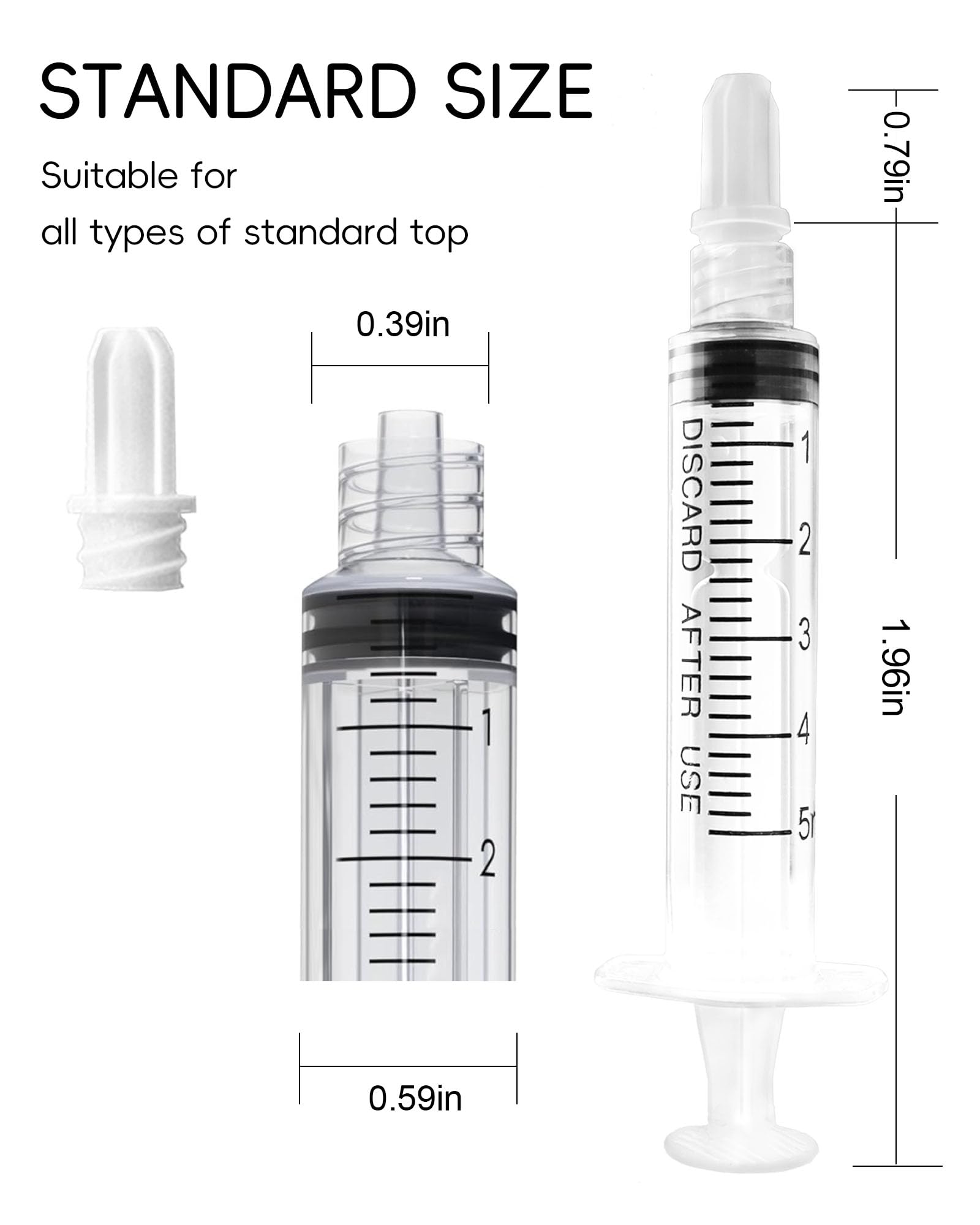 Amazon.co.jp: 5ml ルアーロックシリンジ 針なし - 5cc プラスチック