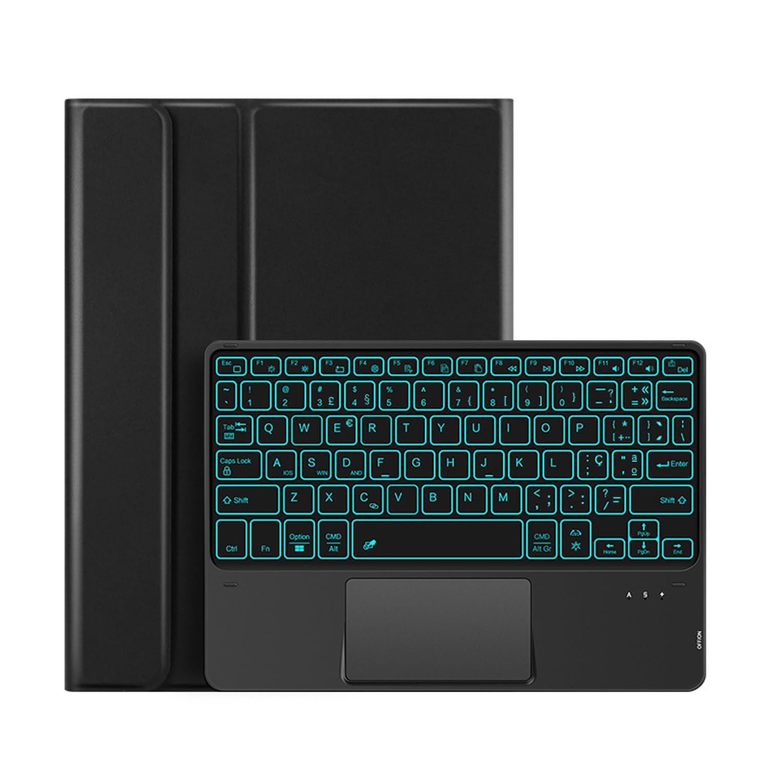 Etui z Klawiaturą do Xiaomi Mi Pad 6/6 Pro 11" 2023, 7 Kolorów Podświetlenia, Magnetyczna Odłączana Klawiatura Bezprzewodowa z Uchwytem Na Rysik S Pen