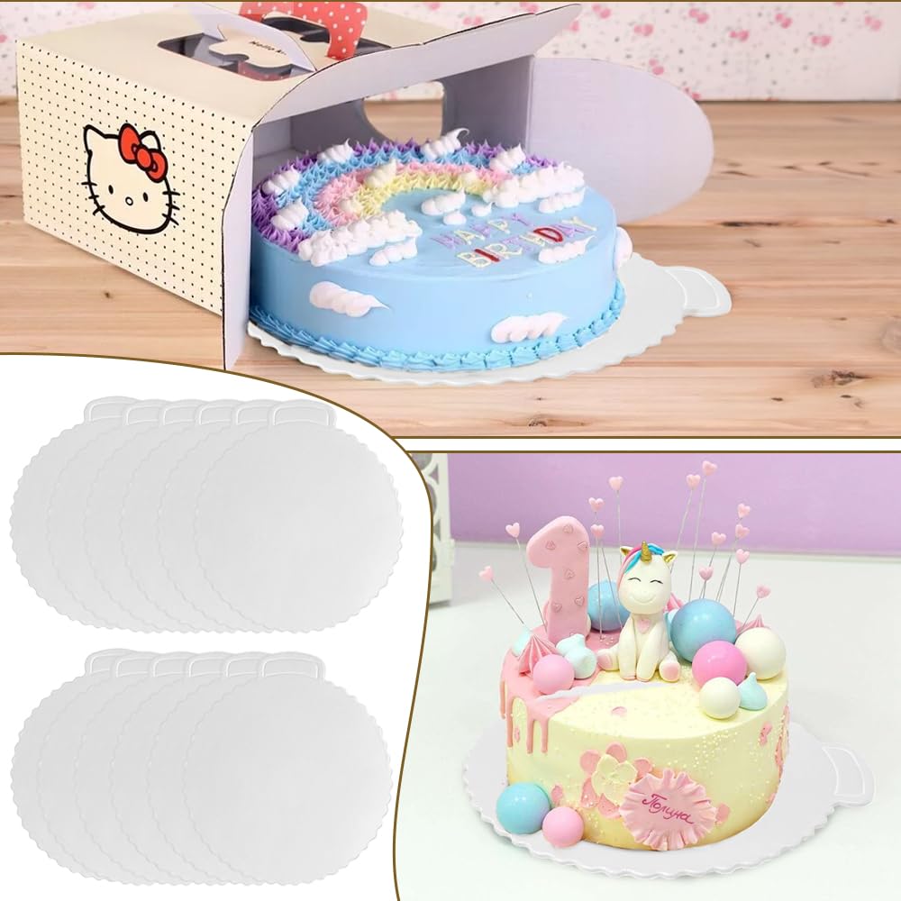 3 soportes para tartas con 20 piezas redondas, juego de soportes para tartas de 8 pulgadas, 10 pulgadas, 12 pulgadas, juego de exhibición perfecto de mesa de postre, soportes para cupcakes y