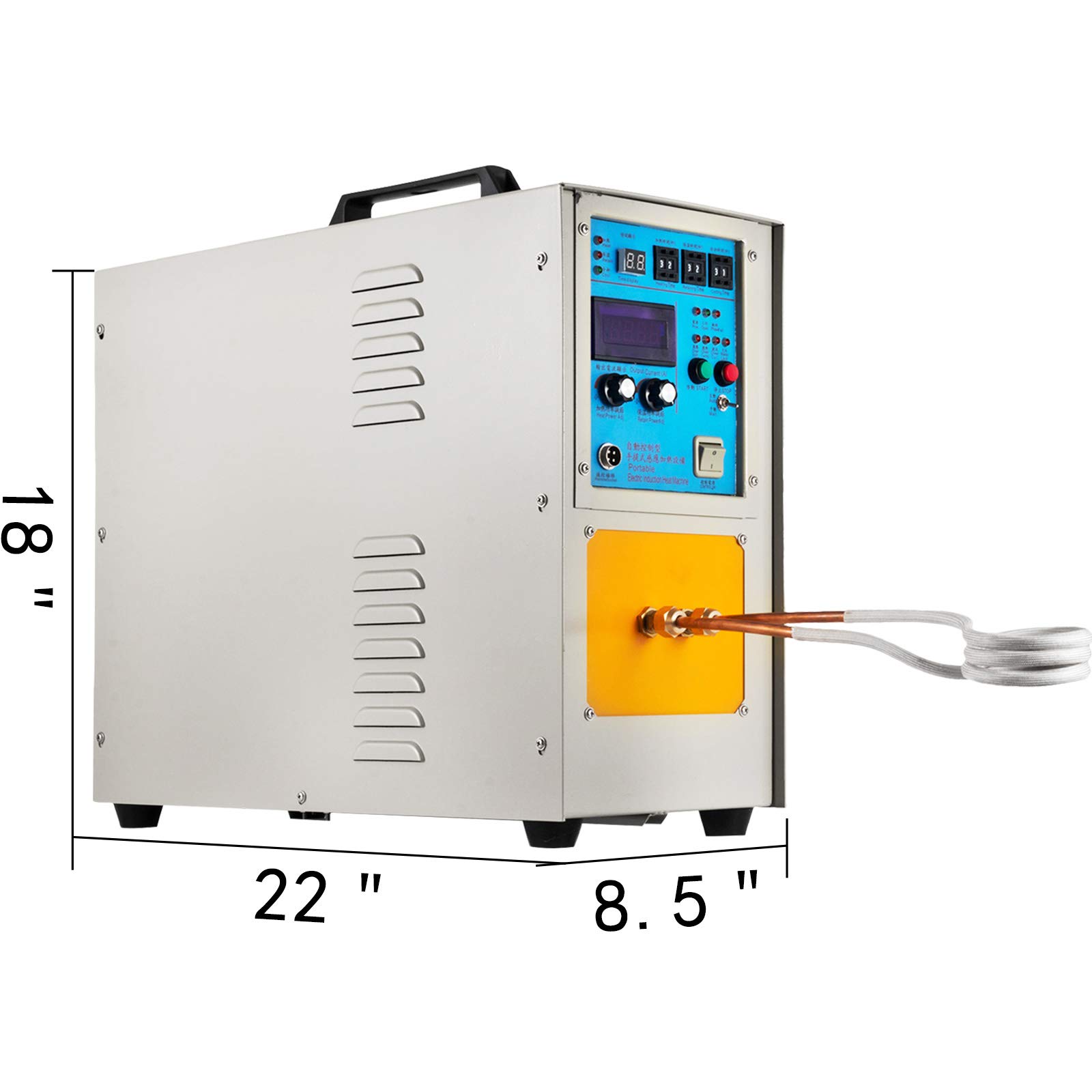VEVOR 15KW Hochfrequenz-Induktionsofen 30-100 KHz Schmelzofen Schmelzofen LH-15A 230V Heizsystem
