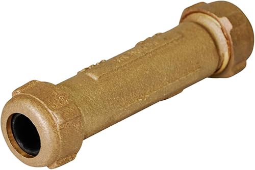 Midline Valve RLC2322 Racor de acoplamiento de compresión, con tuerca de embalaje, latón de 1 pulgada de diámetro, 1 pulg. X 5 pulgadas de longitud