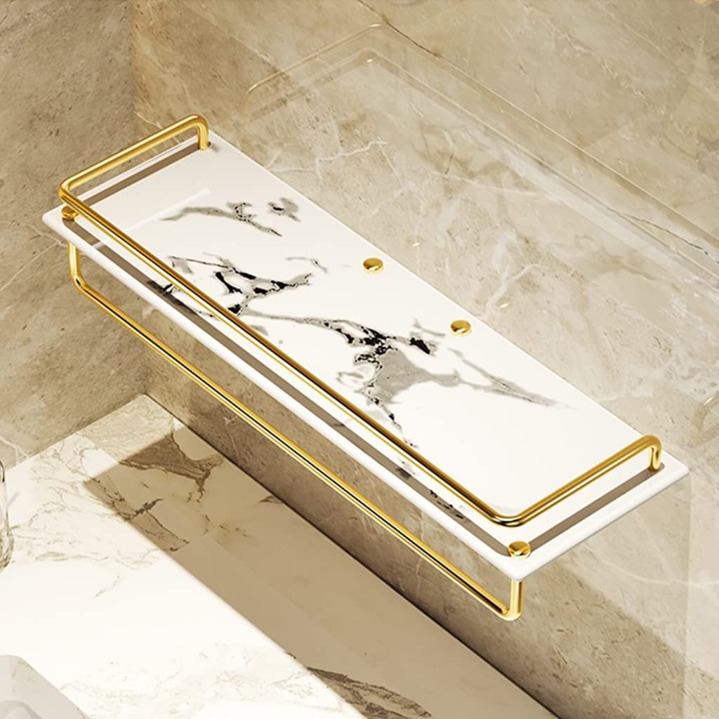 Support de salle de bain mural avec porte-serviettes pour lavabo chic