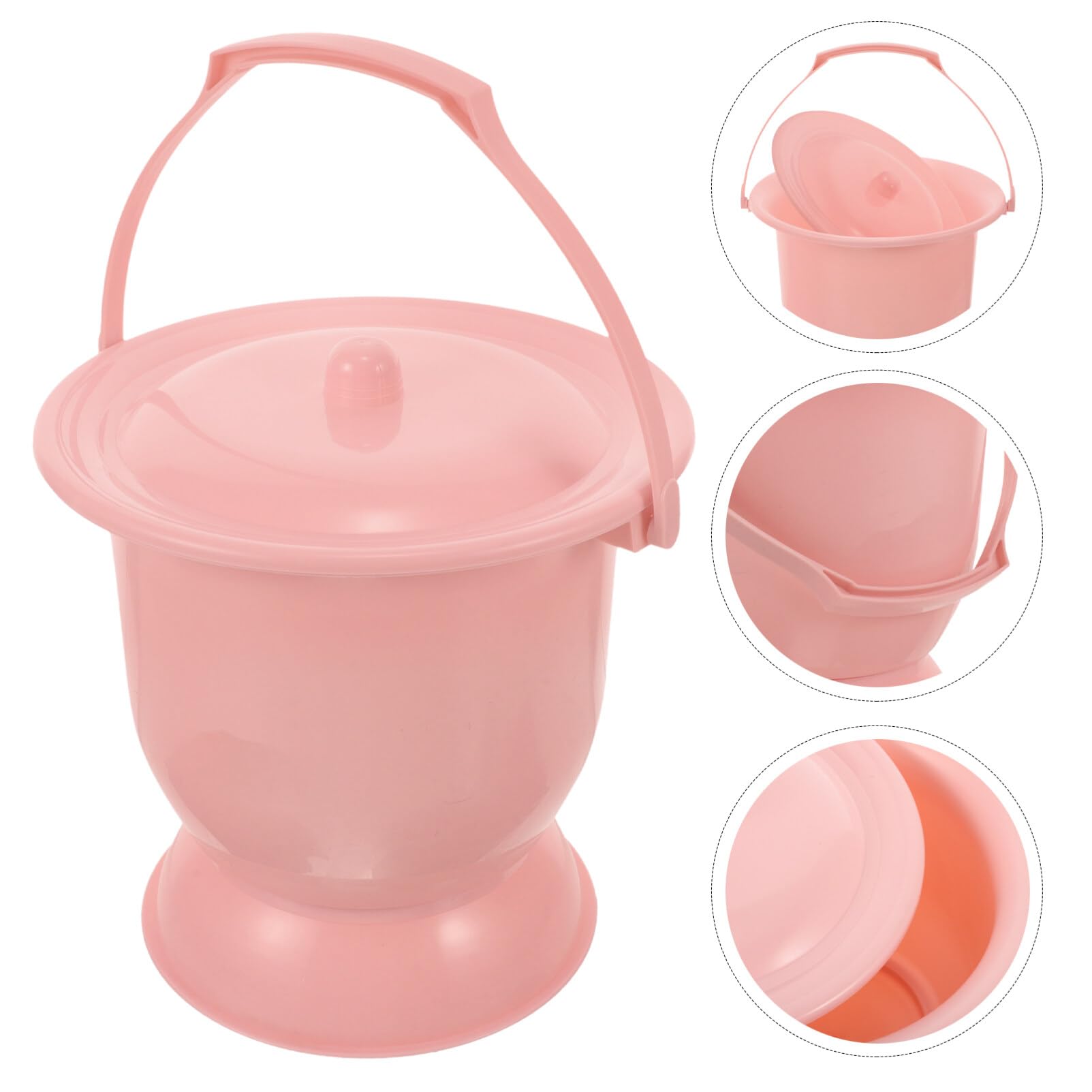 Healvian Men's Urine Bottle Plastic Urinal Non-Skid Base Portable Chamber Pot for Potty Training and Household Use