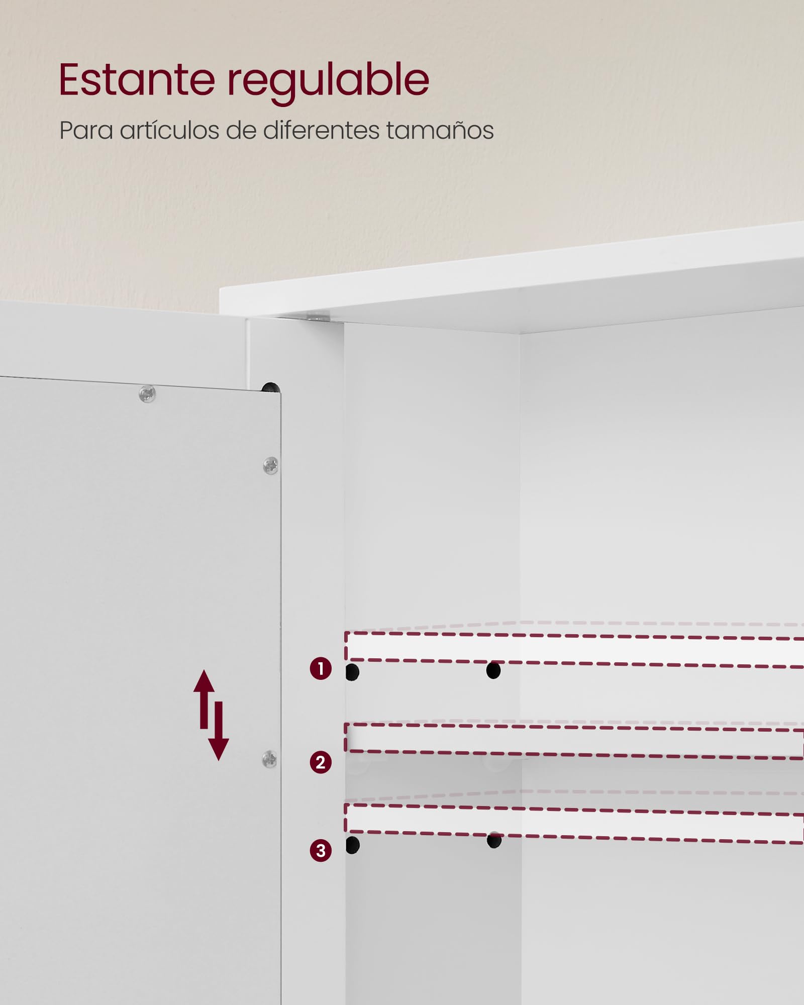 VASAGLE Armario con Espejo, Armario de Baño, Armario de Pared, Mueble Alto con 2 Puertas de Espejo y Compartimento Abierto, Balda Regulable, a Pared, 13 x 56,5 x 58,5 cm, Blanco LHC002