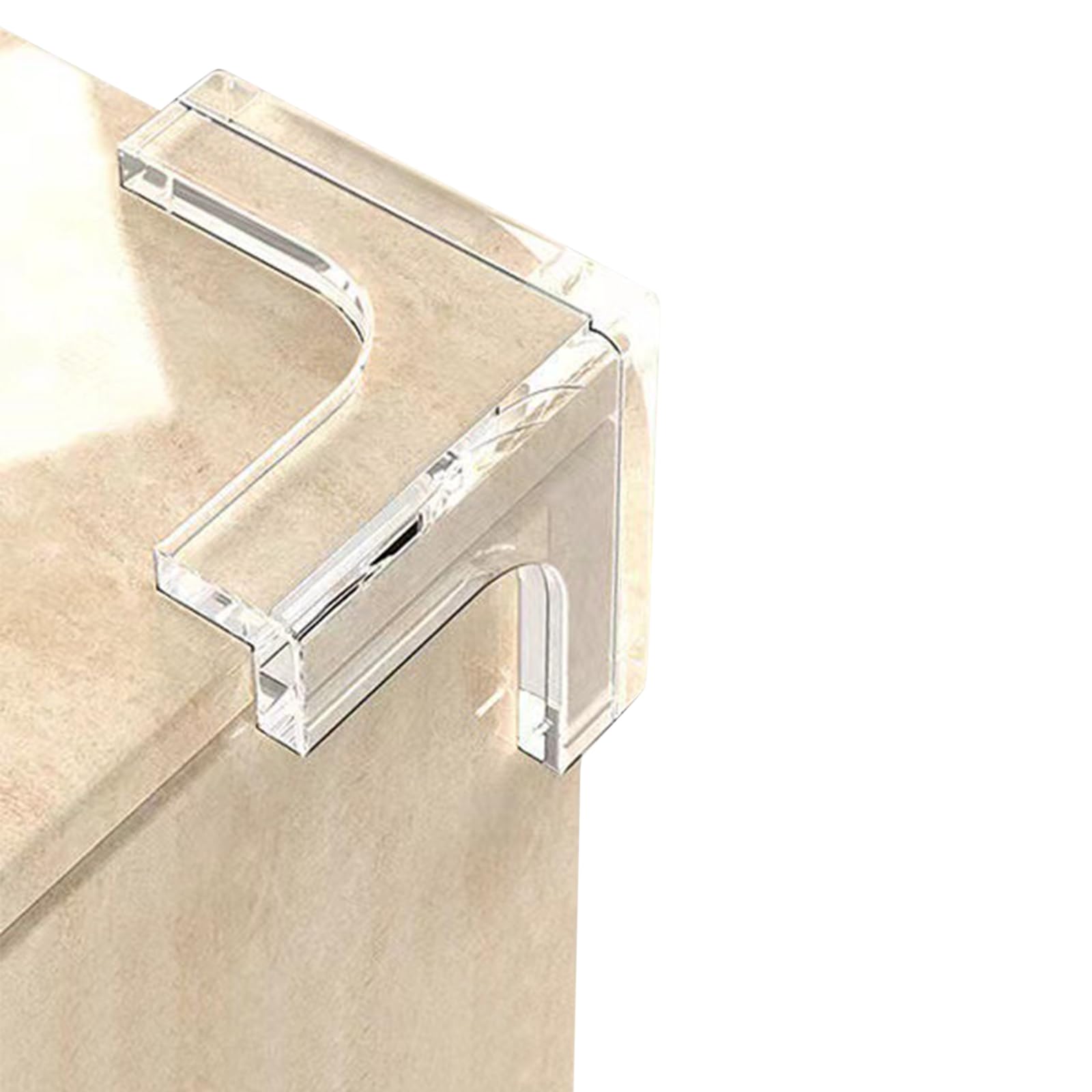 CHENGZI Anti-collision table corner transparent silicone protective cover corner protector (T-shape), Clear - Image 3