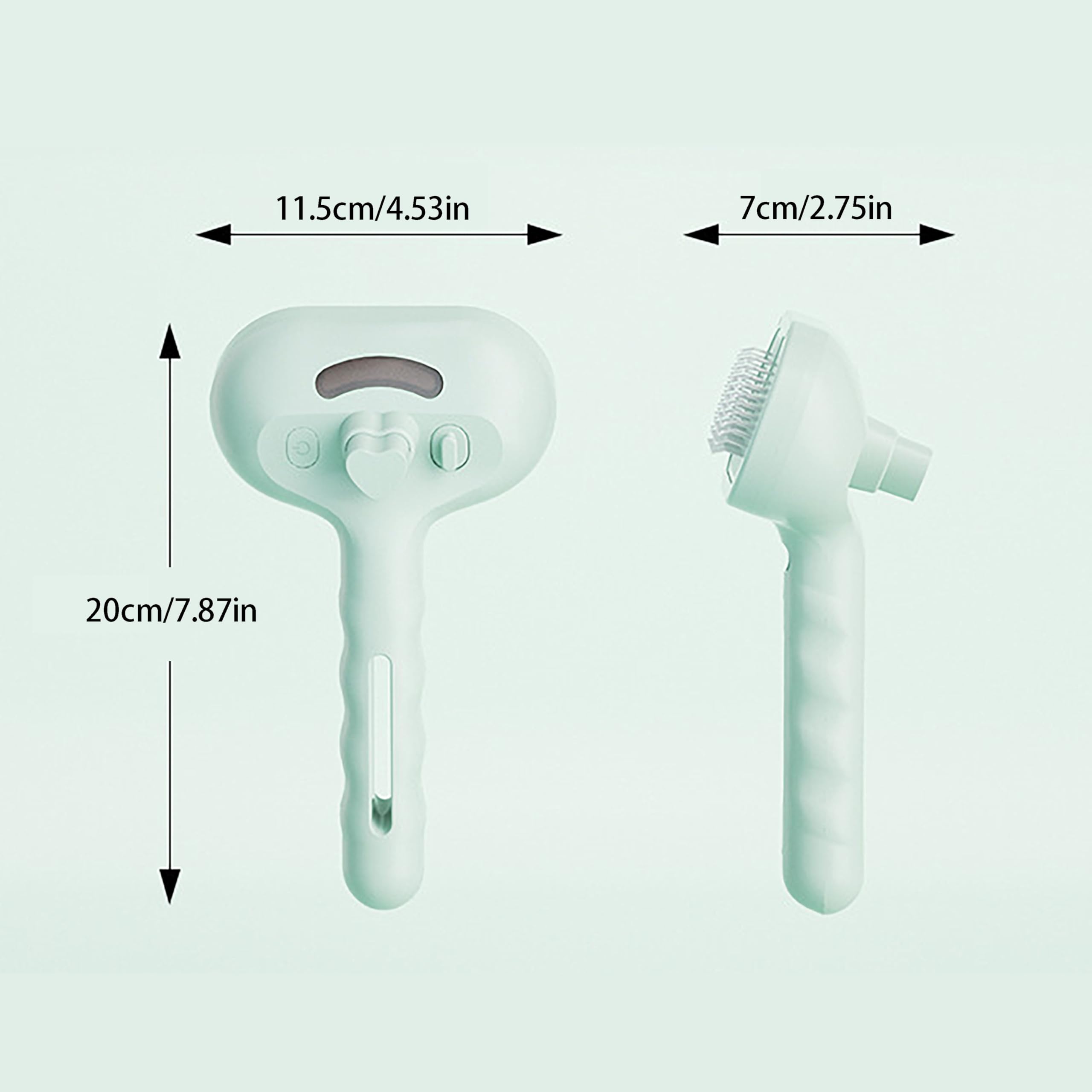 Cepillo de vapor 3 en 1 para gatos, cepillos de vapor de acero inoxidable ABS para perros, cepillos silenciosos de 36 dB con aerosol, con un tanque de agua integrado de 35 ml para mascotas, todo tipo