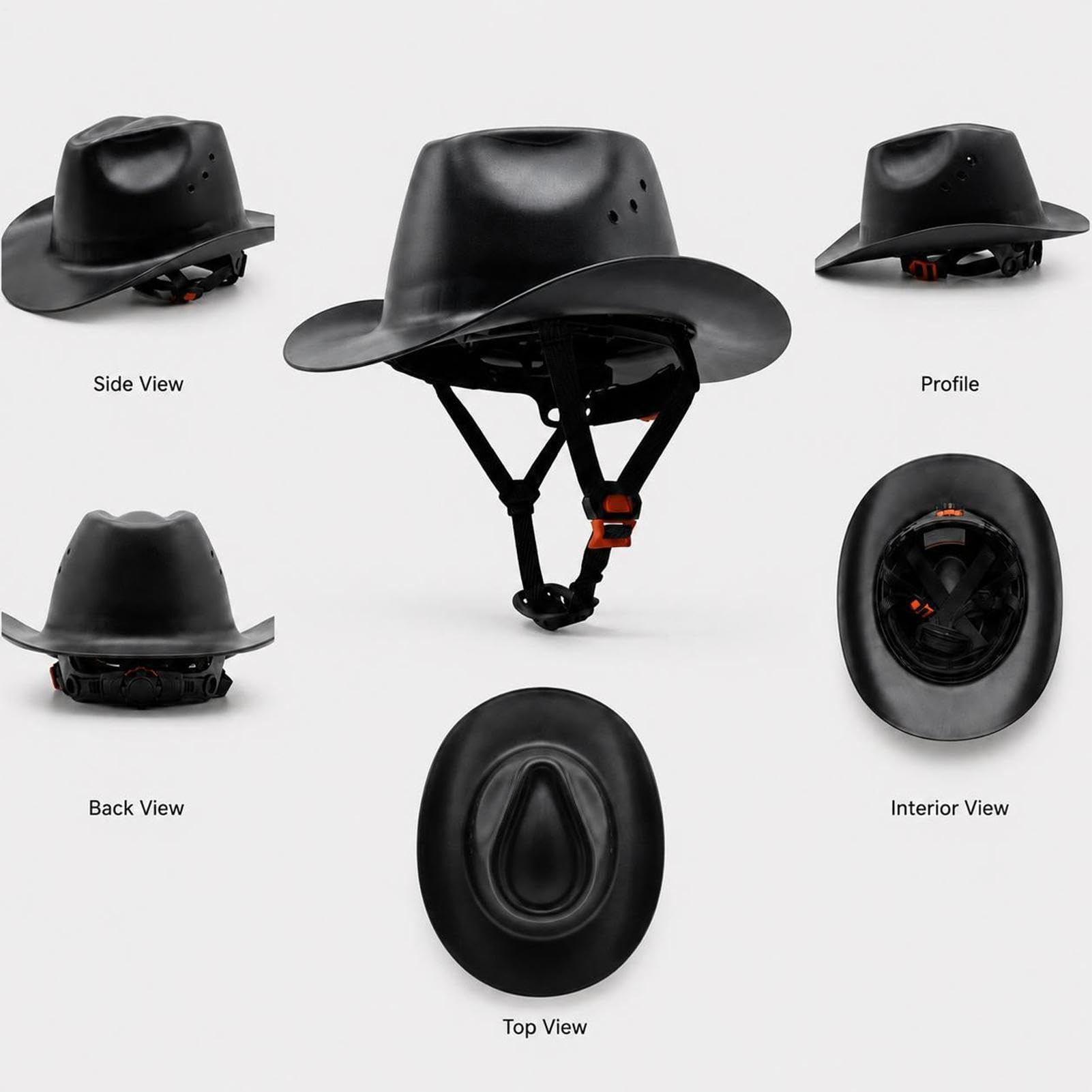 Casco de seguridad de ala completa con protección solar
