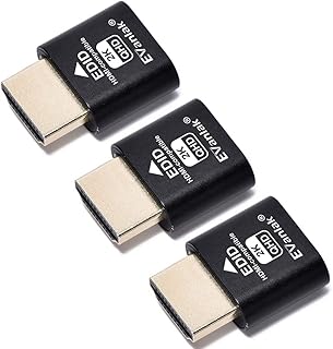 EVanlak HDMI Dummy Plug Headless Ghost Display Emulator Premium Aluminum PC（Fit Headless-1920x1080 New 3RD@60Hz）-3Pack