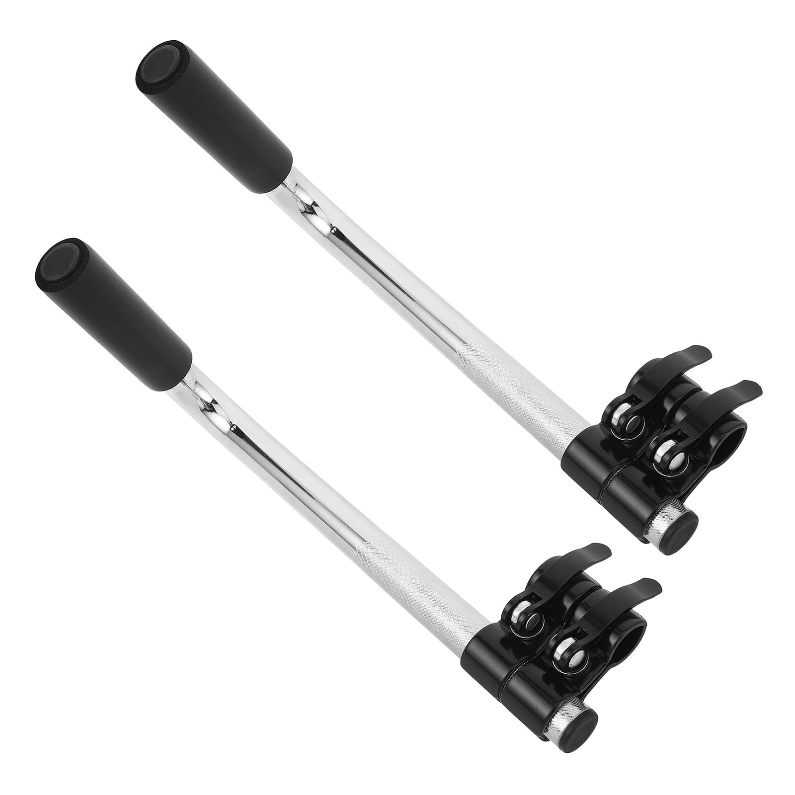 Extensor de Manija de Empuje y Mango de Repuesto de Acero Inoxidable para Sillas de Ruedas de Adultos, Diámetro 22.2 MM, 2 Abrazaderas de Liberación Rápida, Accesorio para