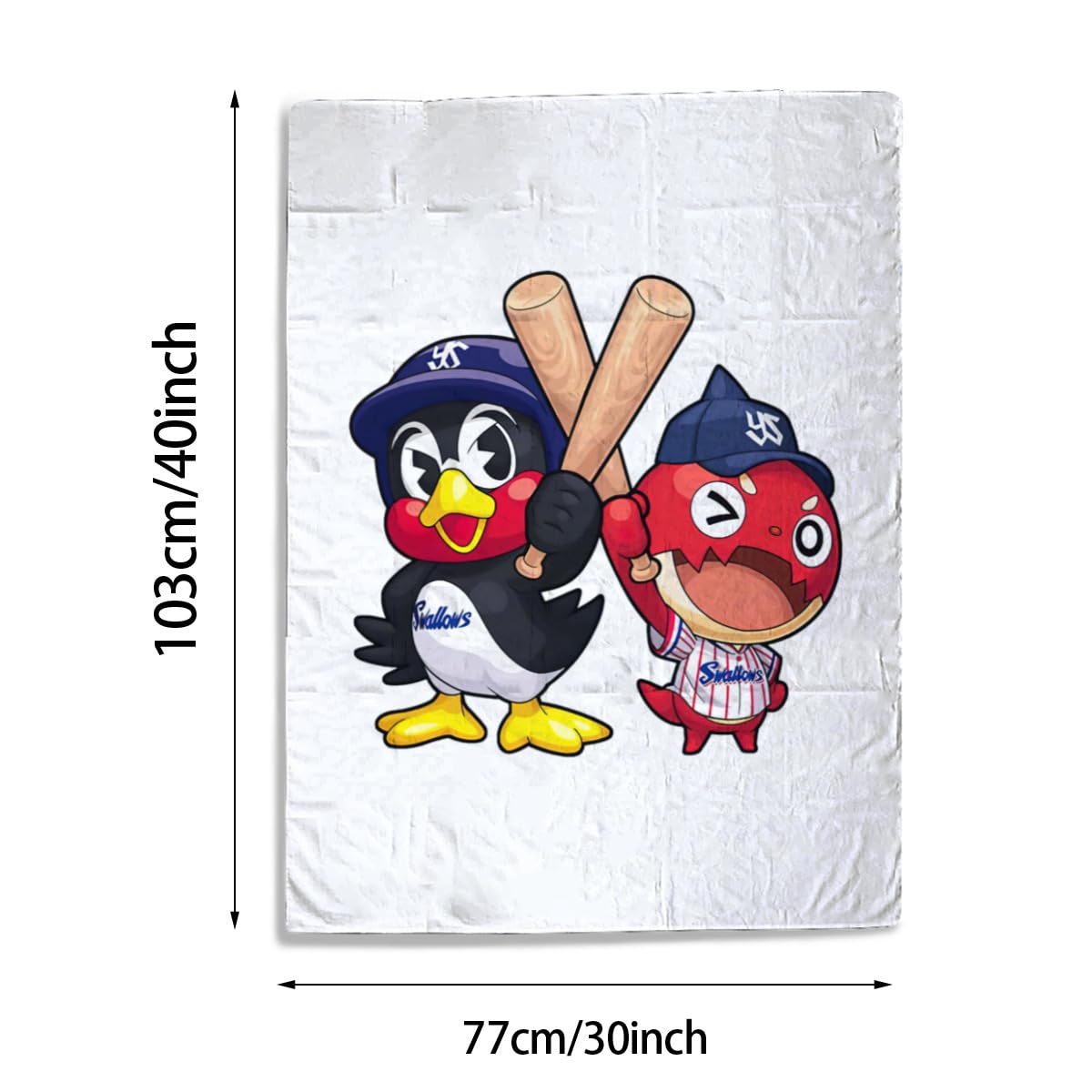 Amazon.co.jp: 東京ヤクルトスワローズ つば九郎 赤ちゃん用 毛布 掛け