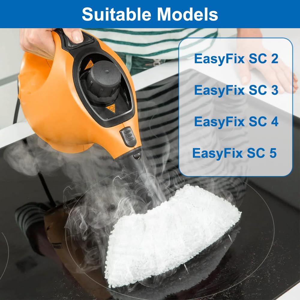 Zestaw 4 ściereczek z mikrofibry do myjki parowej Kärcher Easyfix SC1, SC2, SC3, SC4, SC5, akcesoria do czyszczenia parą, nadają się do prania ręcznego