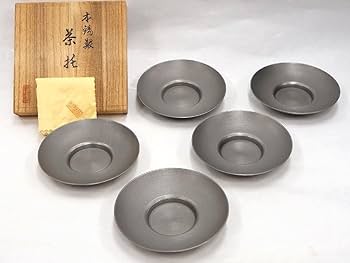 煎茶道具　古錫　彫金漢詩刻　絵変茶托　五客　D　R6539 煎茶道具 古錫 彫金漢詩刻 絵変茶托 五客 D R6539 Yahoo