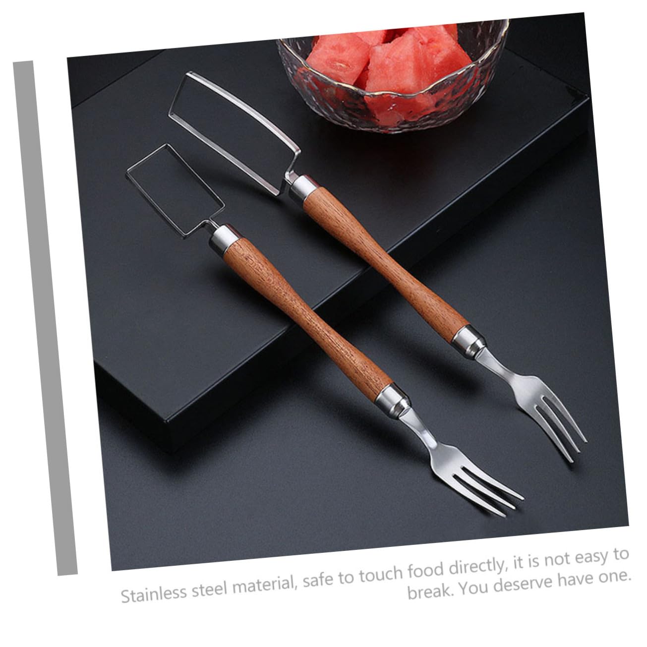 Alipis Multi-functional Fruit Slicer Watermelon Slicer 1 Fork Easy to Slice for Watermelon Cantaloupe