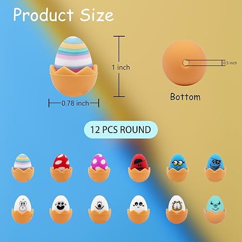 Miniatura 2 de Cuentas focales de silicona, huevos de Pascua, cuentas focales vibrantes, cuentas de silicona para bolígrafos, cuentas de silicona perfectas para